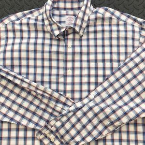 Vintage USA Brooks Brothers Plaid Oxford XL